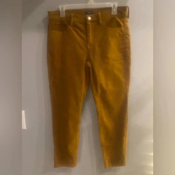 J.CREW Mid Rise Skinny Micro Corduroy Pants 29 P Petite Golden Brandy Mustard - Picture 1 of 8
